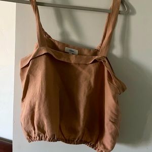 Vivian top by Ozma of California in size small color dessert